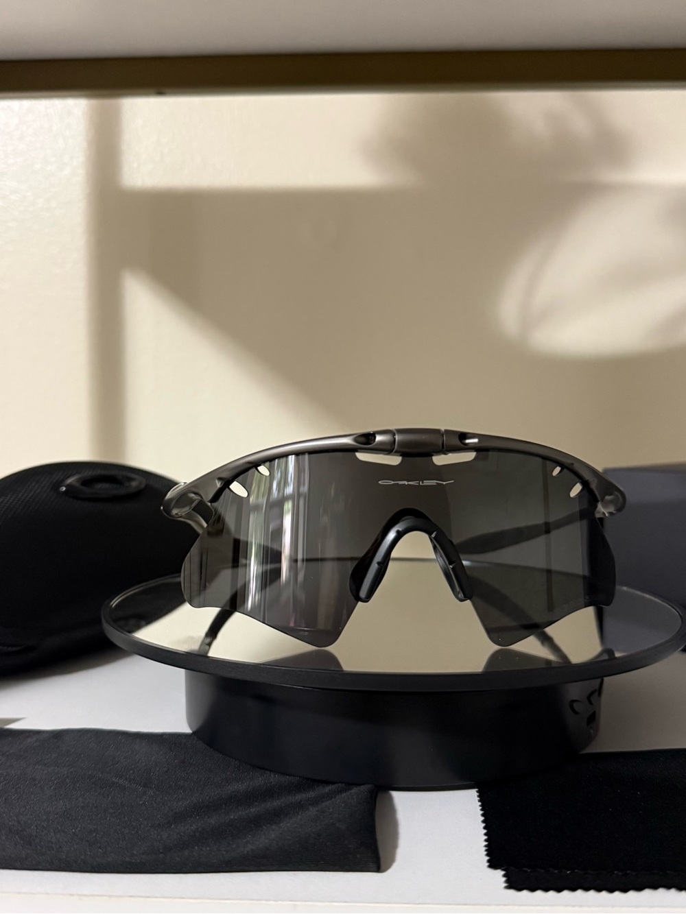 Oakley Grey/Silver Shield Sports Sunglasses